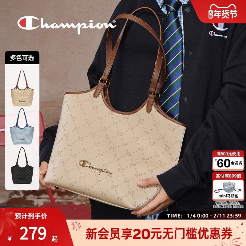 champion冠军26春季新款背心托特包mono老花大容量通勤风hobo包女,箱包皮具/热销女包/男包,托特包,淘宝优惠券,粉丝福利购,淘宝优惠卷