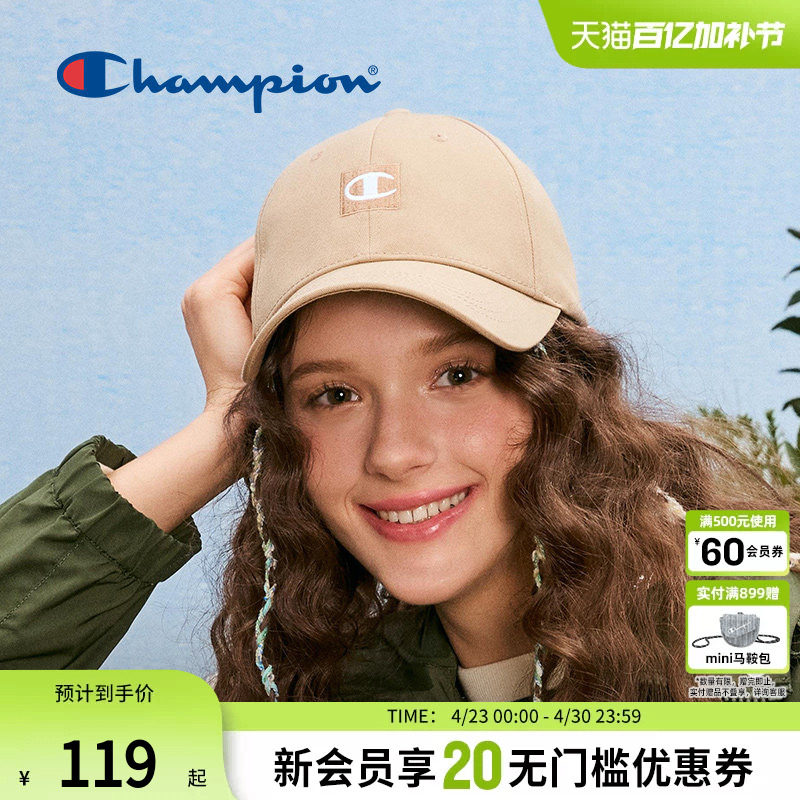 Champion冠军棒球帽休闲情侣潮流遮阳鸭舌帽男女美式透气休闲旅行