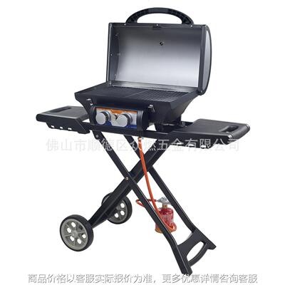 现货可折叠便携户外燃气炉携带方便铸铁搪瓷烤网易携带户外BBQ