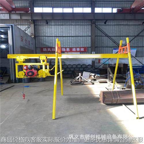建筑工地国外无电汽油机起重机柴油提升机楼房吊运汽柴油小型吊机