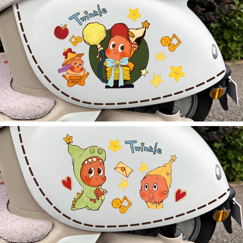电动车贴纸可爱卡通装饰贴画