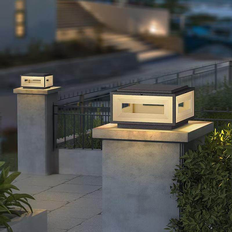 柱头灯太阳能大门柱子灯方形院子装饰灯别墅户外灯庭院围墙立柱灯,家装灯饰光源,景观庭院灯饰,淘宝优惠券,粉丝福利购,淘宝优惠卷