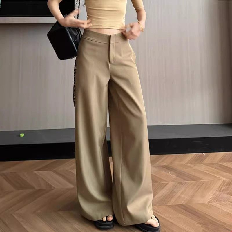 灰色阔腿西装裤女春秋2026新款垂坠感宽松bf慵懒老钱风直筒梧桐裤,女装/女士精品,休闲裤,淘宝优惠券,粉丝福利购,淘宝优惠卷