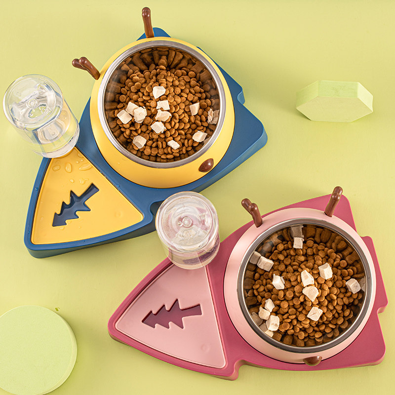 猫碗猫咪粮食碗自动饮水食盆保护颈椎防打翻不锈钢狗狗碗宠物用品,宠物/宠物食品及用品,猫狗碗/慢食碗,淘宝优惠券,粉丝福利购,淘宝优惠卷