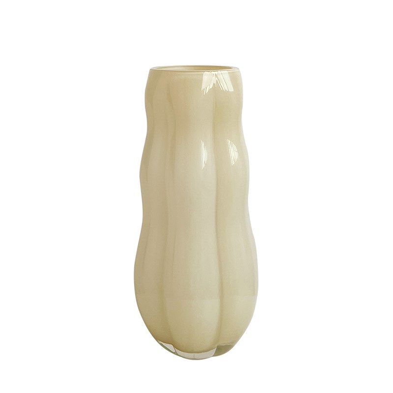 简约现代轻奢粉色花瓶客厅插花玻璃花器餐客厅摆件高级感软装饰品