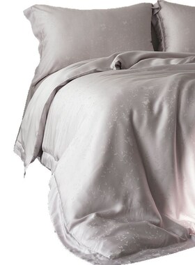 高级感60支兰精天丝四件套轻奢提花复古紫色凉感冰丝床上用品夏季