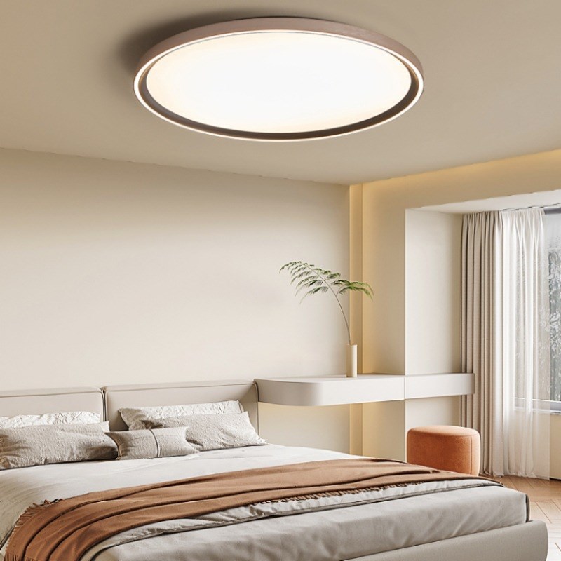卧室吸顶灯简约现代设计师极简轻奢智能创意圆形主卧书房护眼灯具