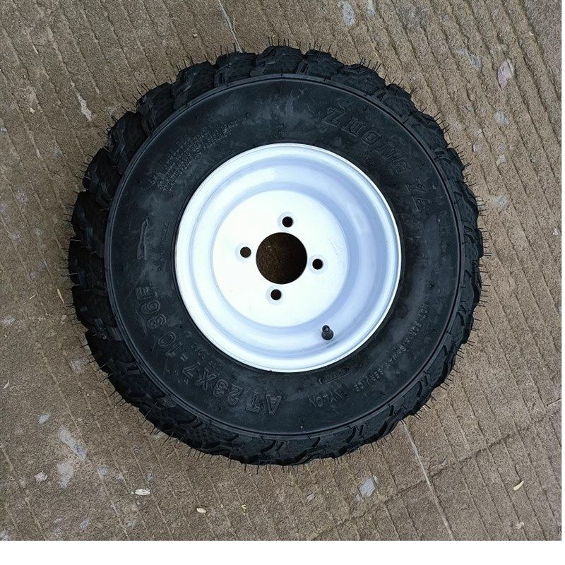 四轮沙滩摩托车配件 23x7-10 22X10-10寸轮胎100MM轮毂改装三轮车