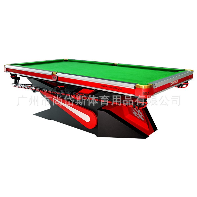 广州尚岱斯台球桌中国龙仿独牙合金球桌中式黑八钢库标准型桌球台