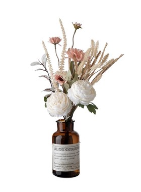 玫瑰一华手札仿真花家居装饰花假花设计婚庆手捧花束墙饰CF01237