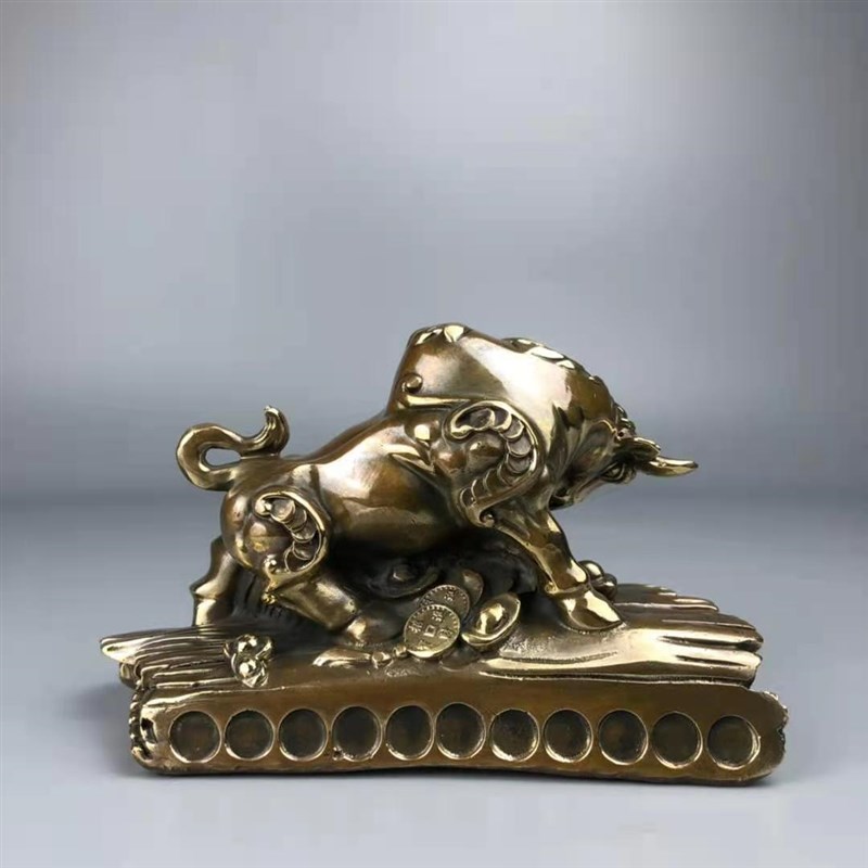 仿古铜牛摆件牛工艺装饰品办公桌客厅摆设