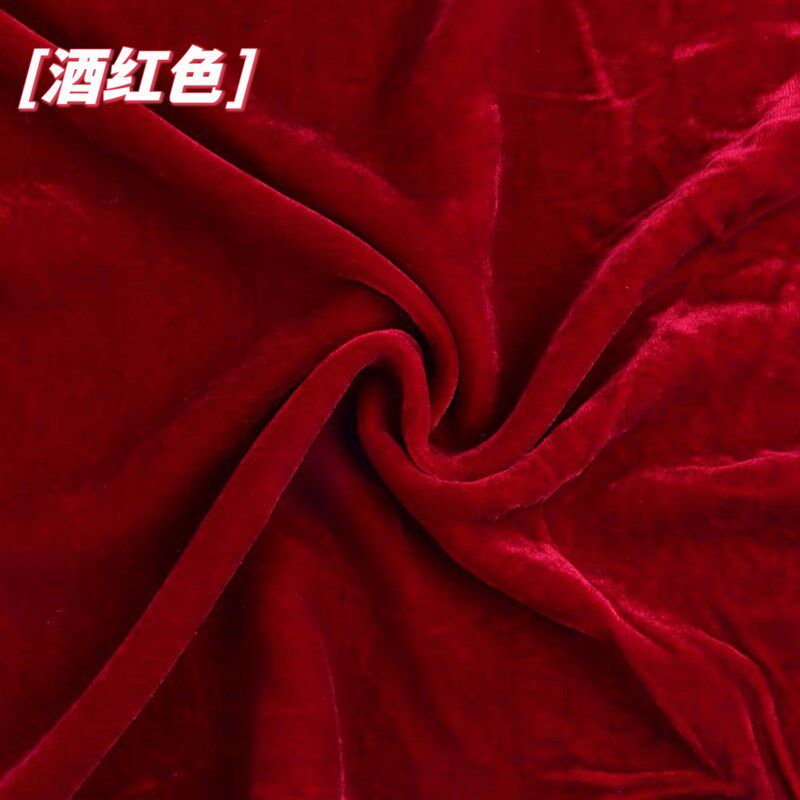 红色背景布桌布绒布装饰中式酒红幕布拍照道具儿童周岁场景布置