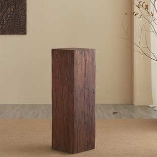 中国Wabi-Sabi风格实木码头怀旧风化角沙发入口货架花架雕塑桌装