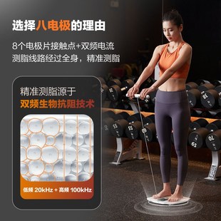 香山ITO八电极体脂秤彩屏电子秤家用精准体重秤智能测脂减肥专用
