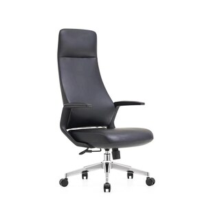 简约意式老板办公椅现代会议椅弓形培训椅皮椅电脑椅家用靠背转椅