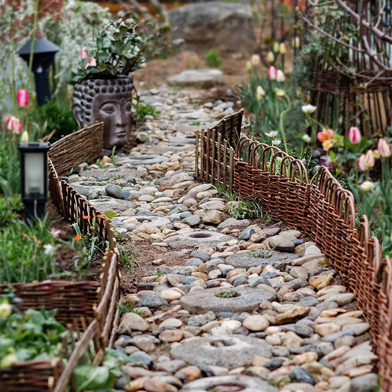 庭院柳编篱笆栅栏菜园花坛小围栏家用花园苗圃草坪护栏装饰摆件,鲜花速递/花卉仿真/绿植园艺,栅栏,淘宝优惠券,粉丝福利购,淘宝优惠卷