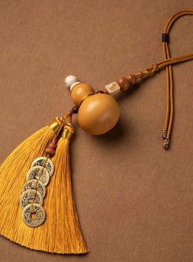 九华山祝福天然葫芦五帝钱化解门对门大门对卧室客厅阳台楼梯电梯