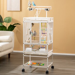 高端鹦鹉鸟笼大型家用笼凯克玄凤和尚专用豪华别墅鹦鹉笼子防溅洒