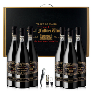 送礼！皇家富勒德 红酒14度整箱6支  干红葡萄酒A