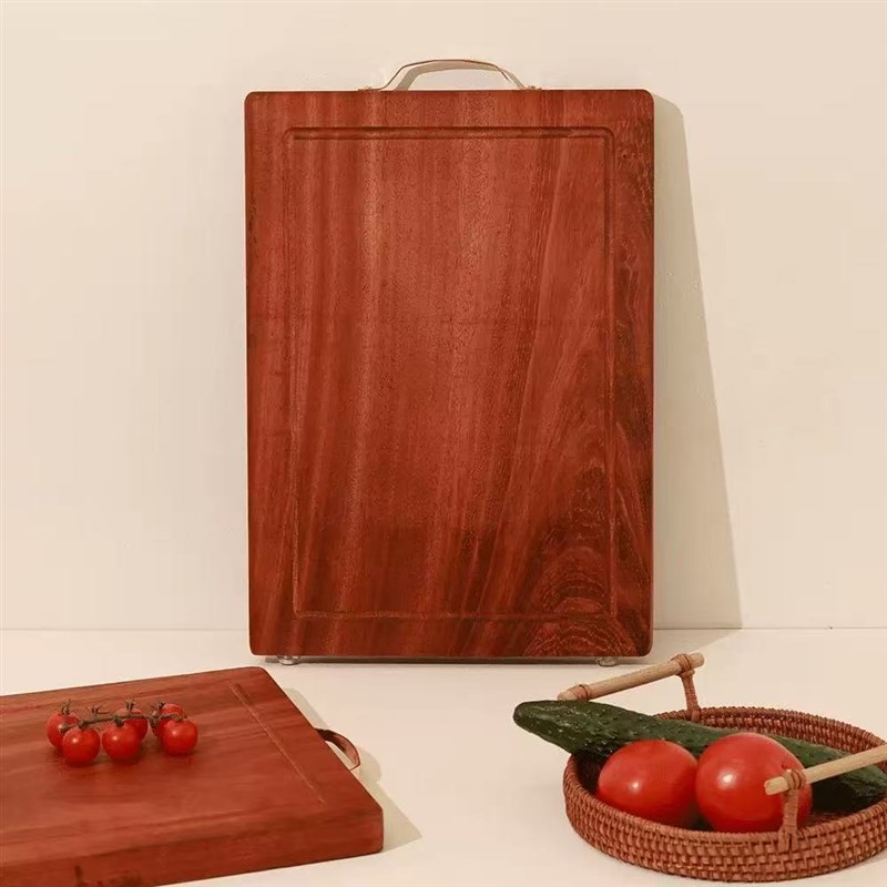 乌檀木原木菜板砧板抗菌防霉家J用加大加厚案板切菜板