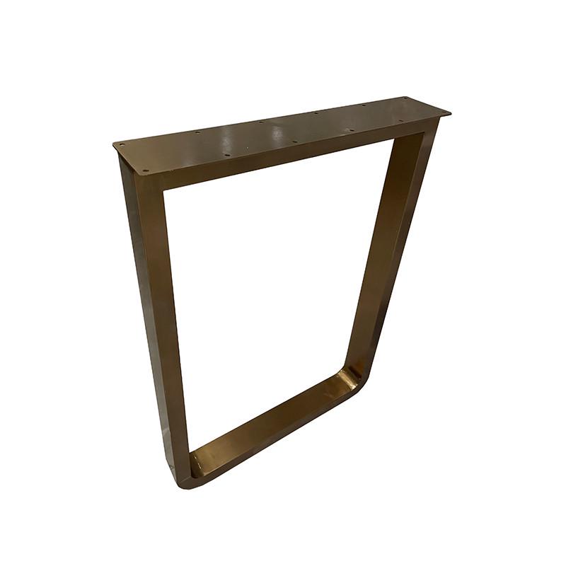 吧台书桌桌腿金属定制柱拉丝单边C支撑餐不锈钢支架桌脚桌架茶几