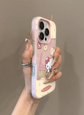 苹果KT猫肤感防摔彩绘手机壳