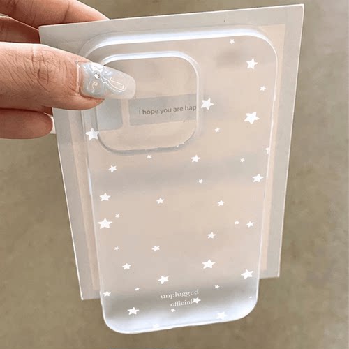 ins简约星星苹果防摔手机壳