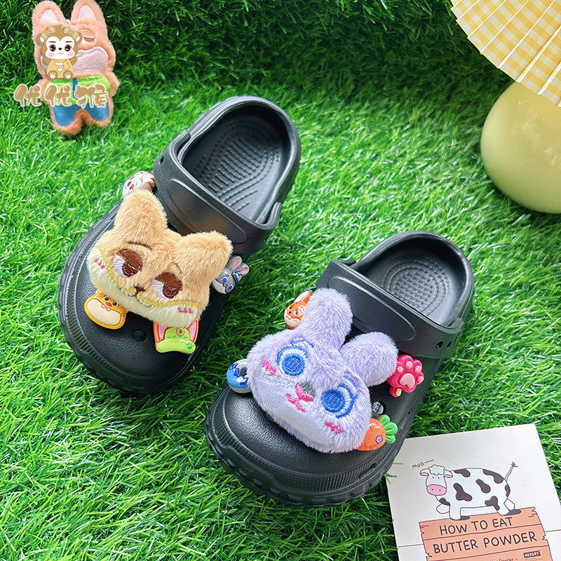 女童黑色洞洞鞋儿童宝宝小孩室内拖鞋女款家居女孩防滑2026年新款