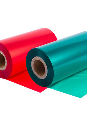 彩色蜡基碳带 80 90 110mm*300m 红色 蓝色 绿色条码打印机标签打