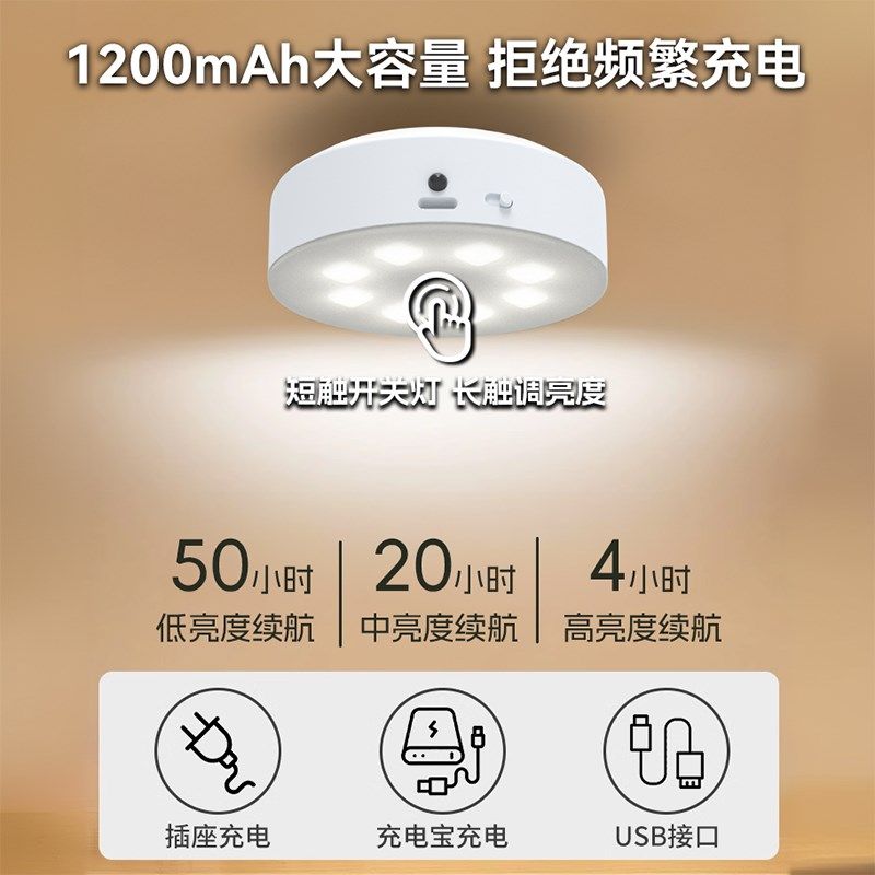 橱柜灯磁吸免布线餐边柜底灯衣柜酒展示柜自粘无线厨房切菜照明灯,家装灯饰光源,橱柜灯,淘宝优惠券,粉丝福利购,淘宝优惠卷