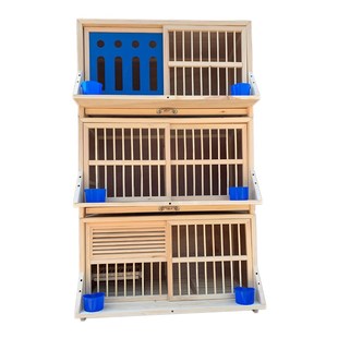 鸽子巢箱配对笼包邮鸽子笼子家用赛飞巢箱信鸽种鸽配对笼木制鸽笼