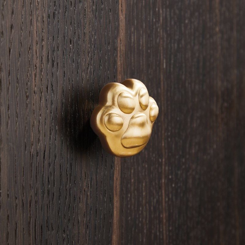 黄铜抽屉拉手个性创意小猫爪造型柜门把手橱柜子儿童房金色小拉手,基础建材,小拉手,淘宝优惠券,粉丝福利购,淘宝优惠卷