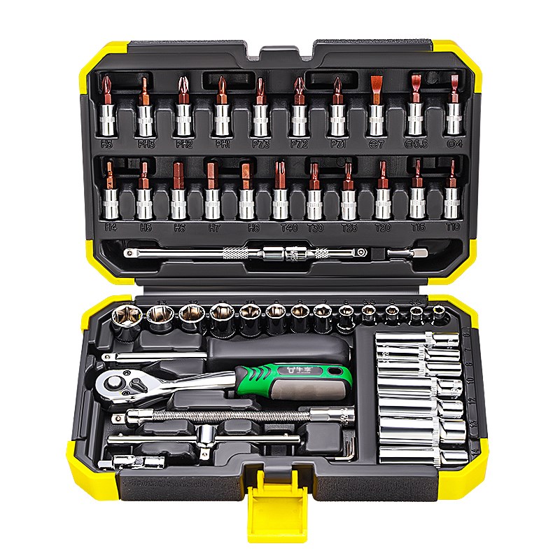 棘轮扳手套筒组合套装汽修工具修车工具快速汽车修理级工具箱件套