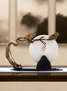 新中式摆件高端样板房禅意创意客厅酒柜玄关办公室开业家居装饰品