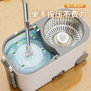 拖把免手洗拖布拖地神器 旋转拖把一拖净家用拖把桶旋转拖2025新款