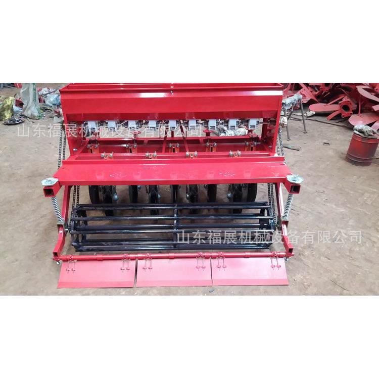 圆盘小麦播种机四轮车带旱稻条播机大型12行14行小麦播种机普播机