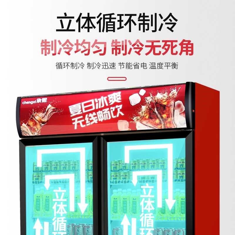 冷藏展示柜直冷商用冰箱立式饮料柜单门保鲜柜双门啤酒柜超市冰柜