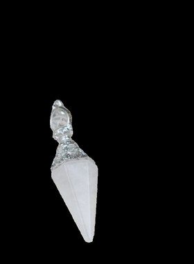 复古宫廷风白水晶挂坠srt调频灵摆饰品圆锥形挂坠灵摆项链吊坠