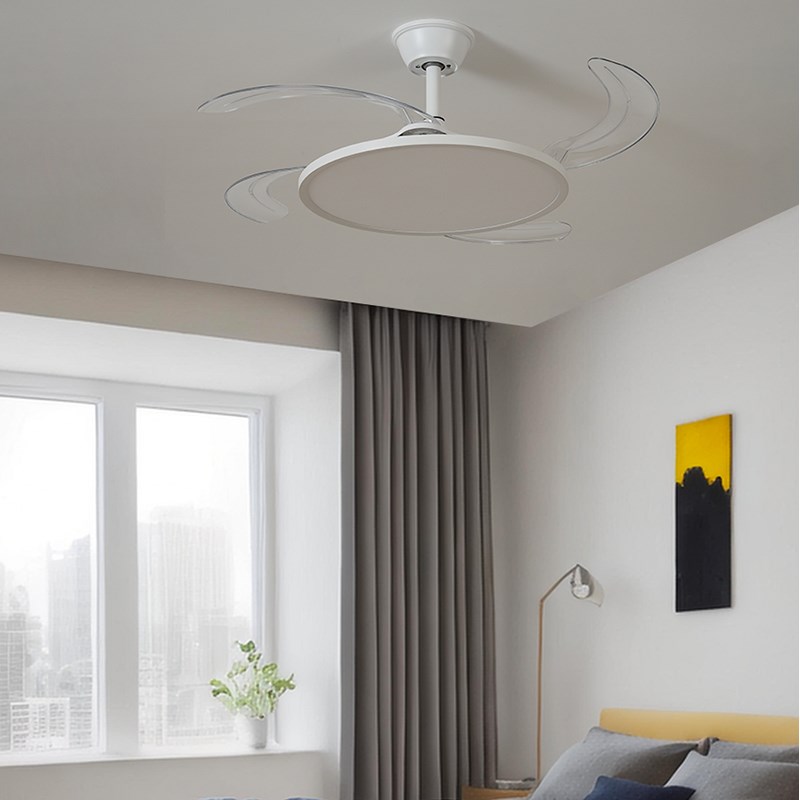 灯光明媚隐形风扇灯餐厅吊扇家用一体极简约现代2025新款电扇客厅