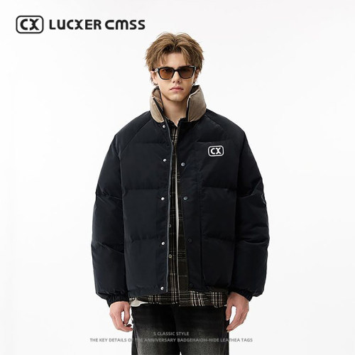 LUKER CMSS高街潮牌休闲百搭男女同款立领宽松棉服