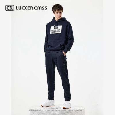 LUKER CMSS情侣款高街潮牌百搭休闲棉裤