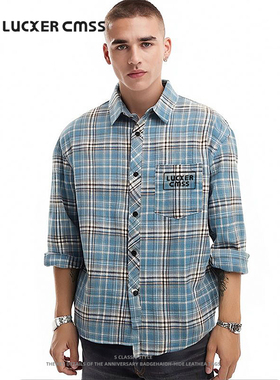 LUKER CMSSLUKER CMSS高街潮牌休闲百搭男女同款衬衫上衣