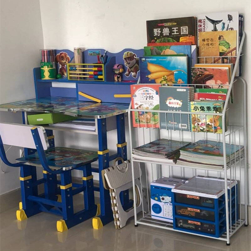 铁艺书架儿童绘本架小型图书架落地一体桌面书柜多层置物架收纳架,住宅家具,书架,淘宝优惠券,粉丝福利购,淘宝优惠卷