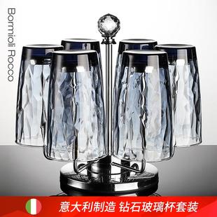 水具大 进口彩色玻璃杯子家用客厅茶杯水壶轻奢待客水杯ins风套装