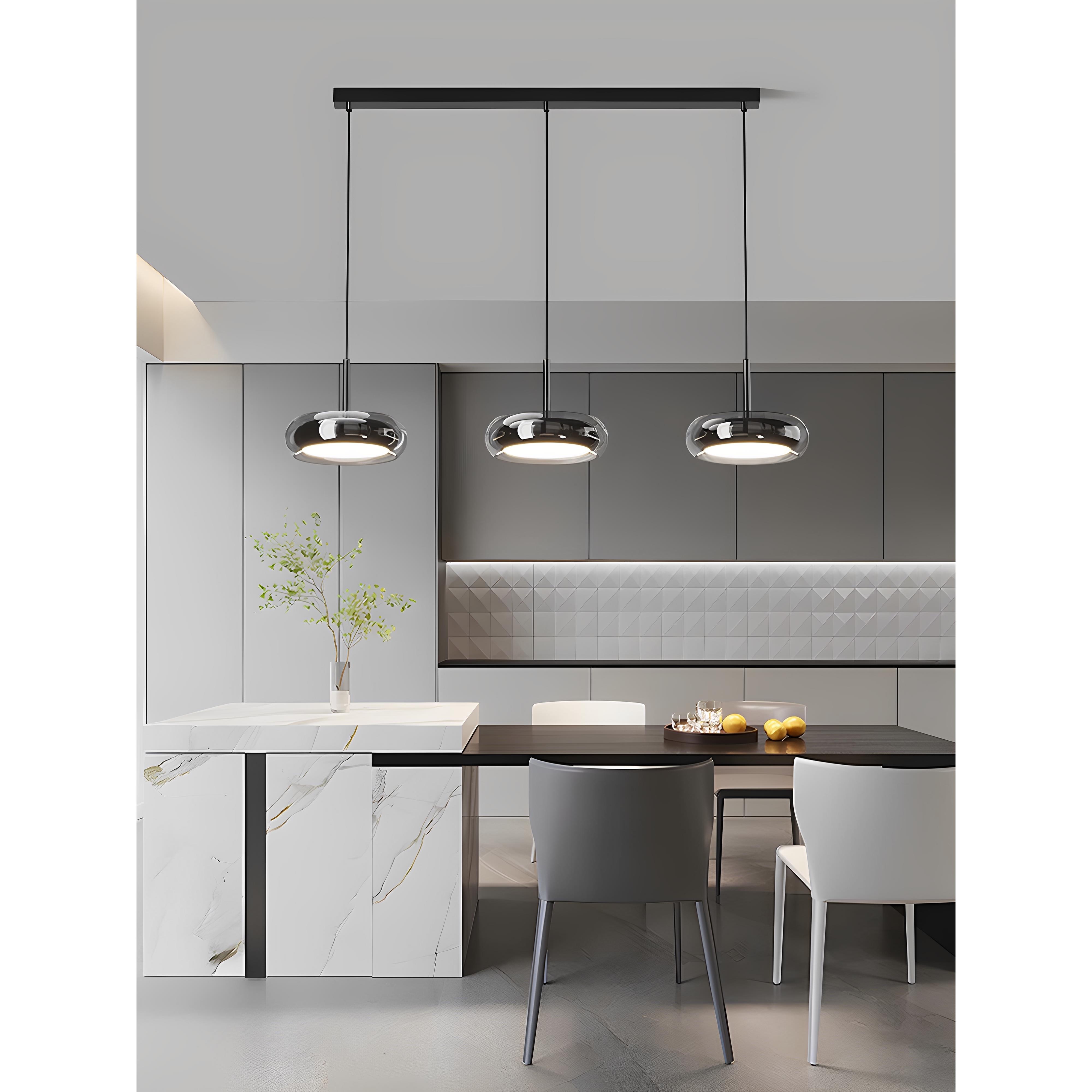 餐厅吊灯现代简约意式极简餐桌灯具网红国王湖飞碟吧台饭厅餐厅灯