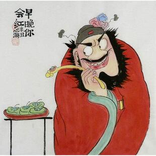 朱砂钟 钟馗画 画像装饰画 画客厅办公室手绘国画 画人物三尺斗方