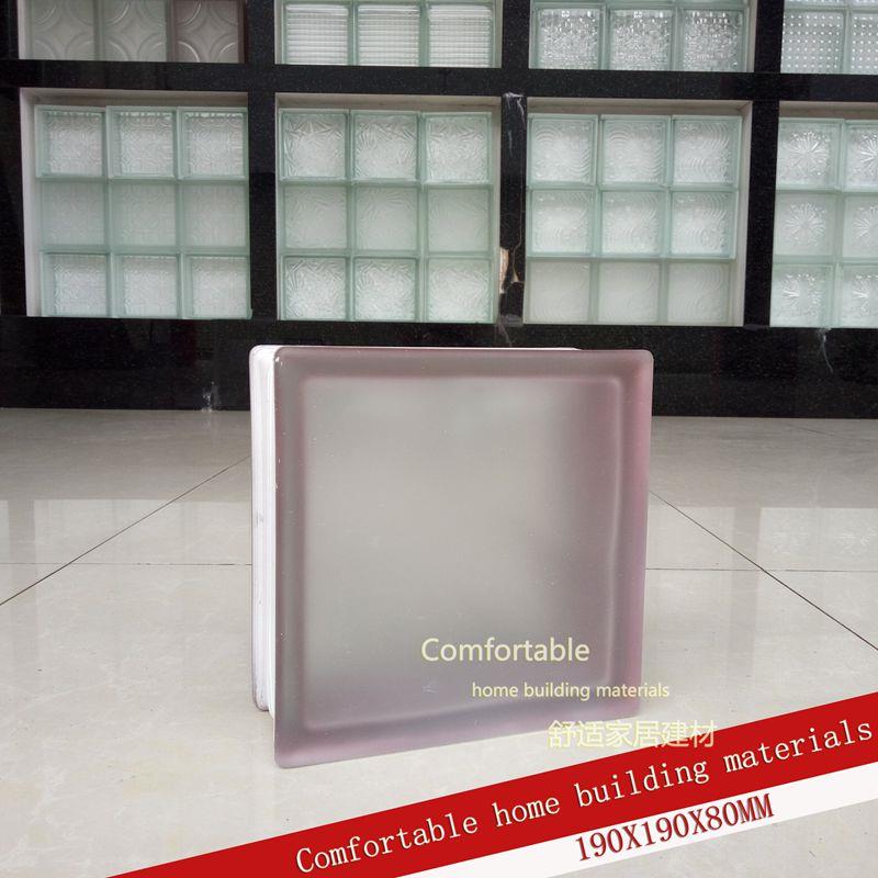 进口棕色磨砂边彩彩色玻璃砖卫生间隔断墙厂家直销高品质掌柜推荐