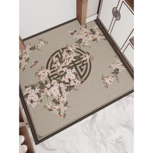 新中式入户入门可裁剪脚踏垫进门口丝圈大尺寸地垫门垫竖版地毯