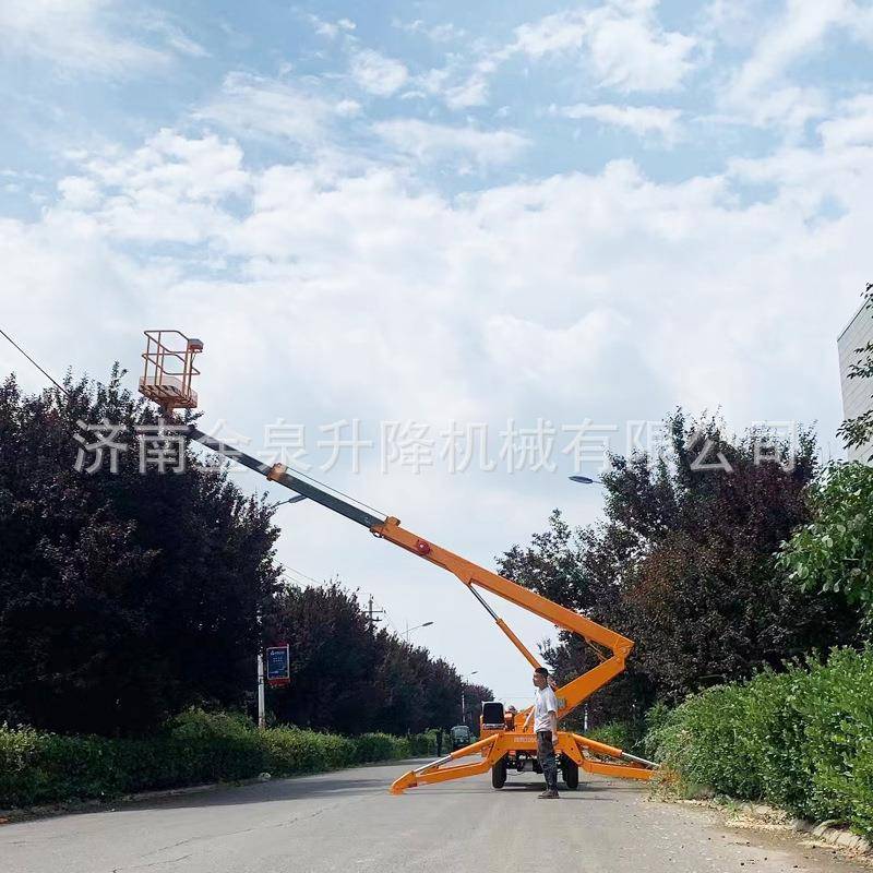 直臂式伸缩臂升降机高空作业登高车60度旋转升高升降机