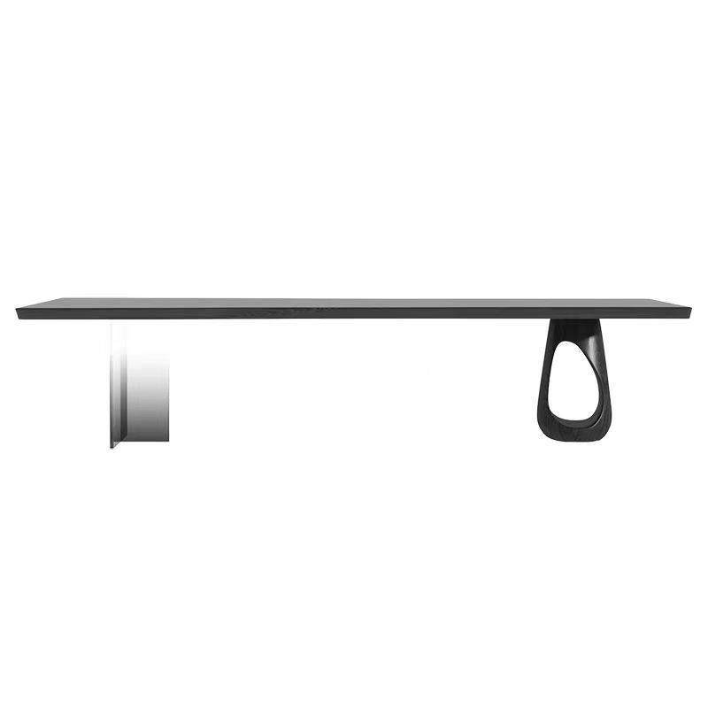 侘寂风实木餐桌黑色碳化大板桌茶桌亚克力渐变会议桌长条桌工作台,商业/办公家具,会议桌,淘宝优惠券,粉丝福利购,淘宝优惠卷